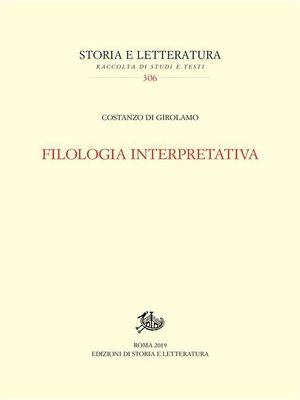 cover image of Filologia interpretativa